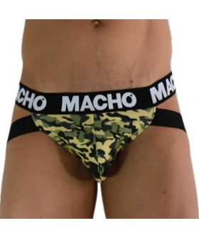 MACHO - MX28MR JOCK MILITAR RO Jockstrap anatómico, lycra-elastano, soporte y comodidad
