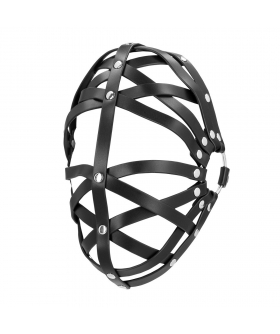 MÁSCARA CAGE Masque BDSM en cuir PU : ajustable, sûr et élégant