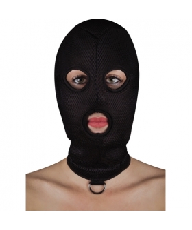BALACLAVA Masque bdsm avec anneau, ajustement élastique et visibilité limitée