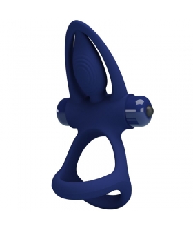 AUREA PULSE Anillo vibrador con estimulador clitorial; 10 modos, silicona