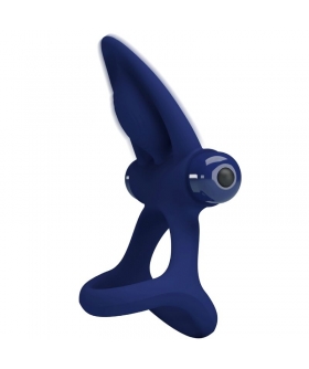 AUREA PULSE Anneau vibrant avec stimulateur clitoridien ; 10 modes, silicone