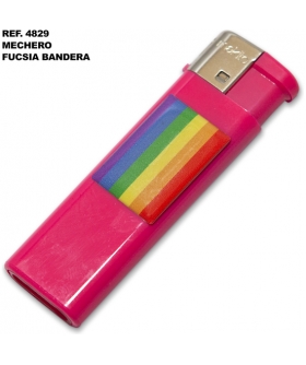 MECHERO ELECTRICO Accendino ricaricabile nero con bandiera dell'orgoglio LGBT
