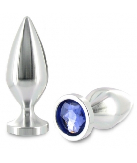 METALHARD  TOUCH Plug anal elegante de aluminio con cristal, hipoalergénico