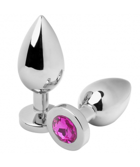 METALHARD SPARKLE Plug anal elegante de acero y cristal, sumergible y unisex