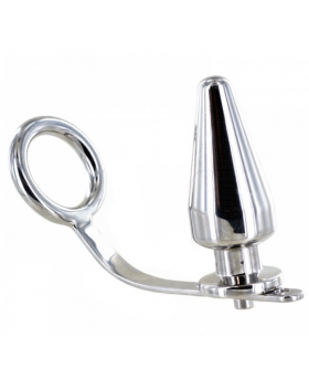 METALHARD  VIBRATION Anneau pour testicules avec plug anal intégré