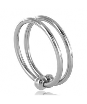 METALHARD  AROX Cockring double en acier pour le plaisir sexuel