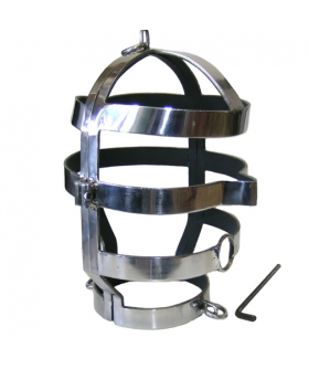 METALHARD STRAP Masque bdsm en acier pour soumission extrême