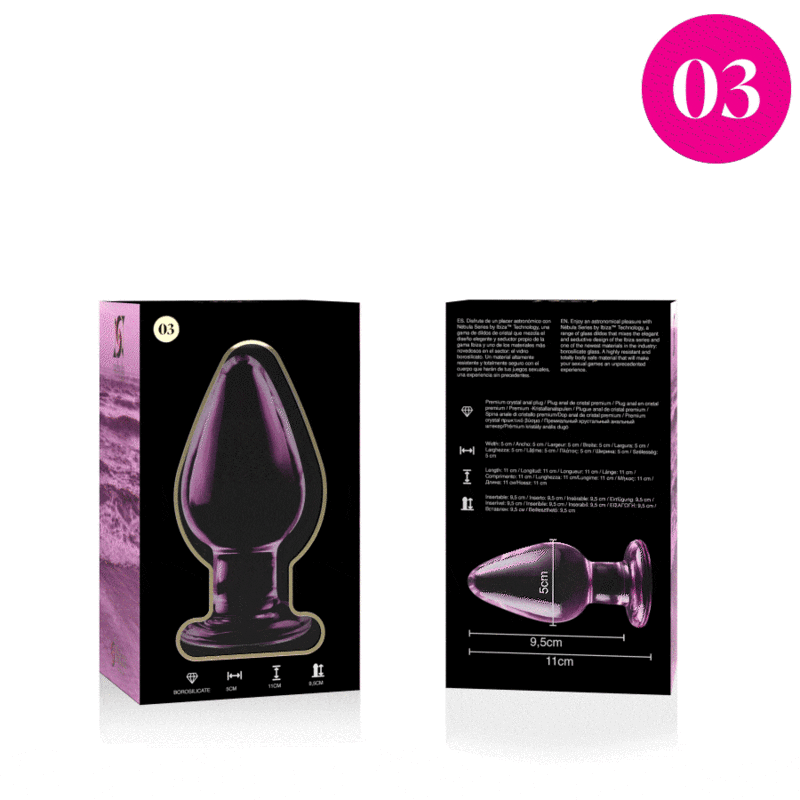PLUG CRISTAL BOROSILICATO 03 Plug de vidro borossilicato: elegante, resistente e seguro