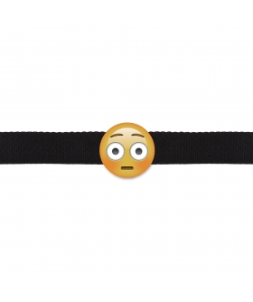 EMOJI RUBORIZADO Mordaza divertida de pvc, ajustable y perfecta para principiantes