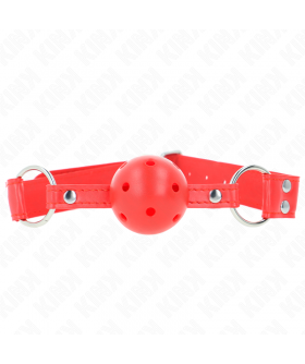MORDAZA DE BOLA 4.5 CM ROJA DU Mordecchioni BDSM sicuri e confortevoli di alta qualità