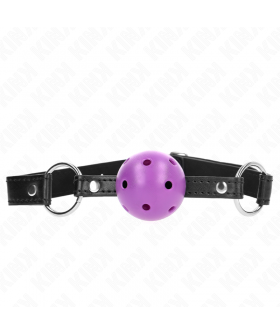 MORDAZA DE BOLA 4.5 CM MORADO  Muzzles bdsm di kink: controllo, comfort, sicurezza e varietà.