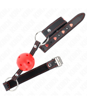 MORDAZA DE BOLA 4.5 CM ROJA DU Mordaci BDSM di KINK: sicurezza, stile e sottomissione