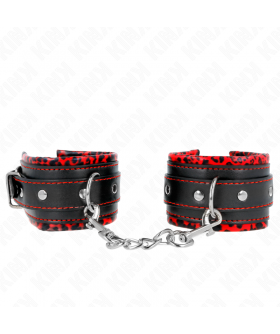 MUÑEQUERAS FORRADAS ROJO / NEG Pulseiras bdsm: controle, segurança, conforto e estilo.