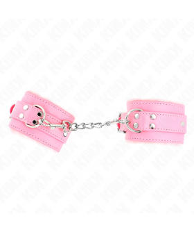 MUÑEQUERAS FORRADAS ROSA CON C Pulseiras bdsm seguras, confortáveis e estilosas