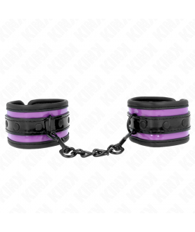 MUÑEQUERAS NEOPRENO LILA AJUST Pulseiras bdsm: elegância, controle, segurança e conforto.