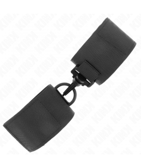 MUÑEQUERAS NYLON NEGRO Polsini BDSM di KINK: Controllo, stile e comfort