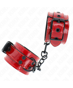 MUÑEQUERAS ROJO OSCURO 23 X 5 Découvrez les menottes BDSM de KINK : style, confort et sécurité