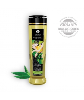 SHUNGA ORGÁNICA Aceite erótico con aroma a té verde; estimula y suaviza