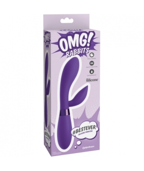 OMG! RABBITS Vibrador de silicona suave con 10 modos, resistente al agua