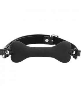 MORDAZA OUCH PUPPY PLAY Mordicchio in silicone a forma di osso - nero
