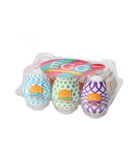 TENGA EGG WONDER PACKAGE Masturbadores masculinos con texturas variadas y flexibles