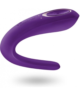 SATISFYER PARTNER TOY Vibrador flexible y recargable para parejas, estimula ambos