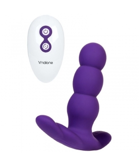 PEARL Vibrador anal em silicone, com controlo remoto e modos duplos