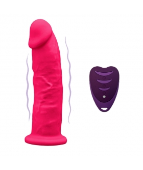  PÊNIS REALÍSTICO MODELO 2 ROSA + COMANDO REMOTO LRS 17 CM