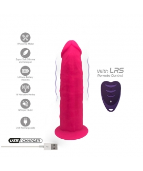  PENE REALÍSTICO MODELO 2 ROSA + CONTROL REMOTO LRS 17 CM