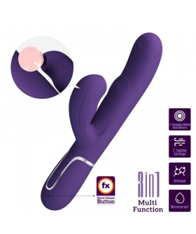 PERLITA Vibromasseur avec 7 modes, en silicone doux, recharge magnétique USB