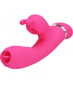 PHOENIX Vibrador conejo 3 en 1: lamidas, golpecitos y vibración