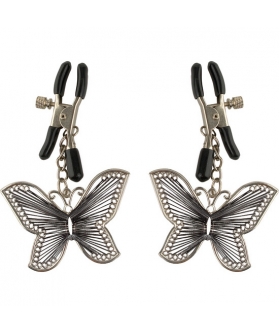 BUTTERFLY NIPPLE CLAMPS Pinzas para pezones con mariposas ajustables y decorativas