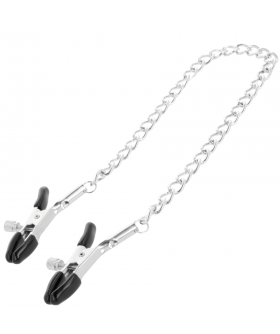 AJUSTAR LA ADRENALINA Pinzas para pezones con cadena unisex. seguras