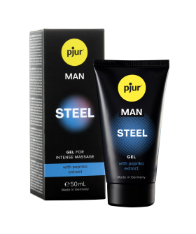 PJUR MAN STEEL Gel para massagens estimulantes masculino, revitalizante e prazeroso.