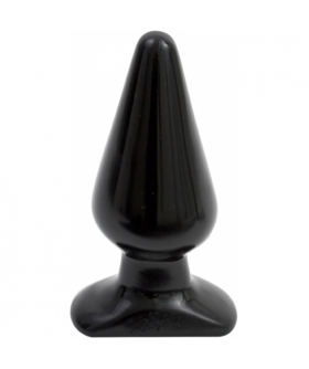 BLACK BUTT PLUG LARGE Plug anal elástico de silicona, suave, largo y sin ftalatos