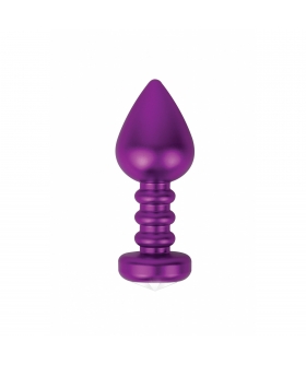 PLUG ANAL FASHIONABLE BUTTPLUG Plug anal de metal con diseño anillado, seguro y estimulante