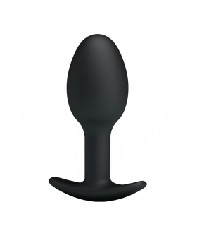 PLUG ANAL SILICONA NEGRO CON B Plug anal negro con bola interna, de silicona ergonómica