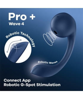 PRO+ WAVE 4 Vibrador con tecnología robótica, personalizable, doble stim