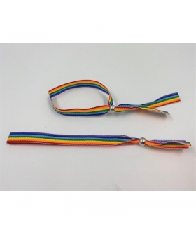 PULSERA CON BOLITA PLATEADA - Braccialetto dell'orgoglio LGTB+ regolabile con un elegante finish argentato.