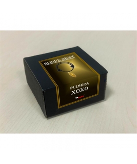 PULSERA  ELEGANCE BRACELET Pulsera de cuero, doble nudo ajustable, XOXO dorado