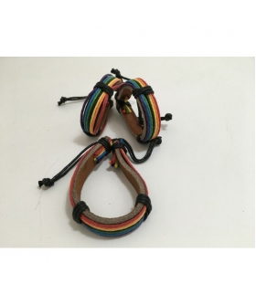 PULSERA PRIDE LEATHER BRACELET Bracciale in pelle per celebrare la diversità e il pride LGBT+