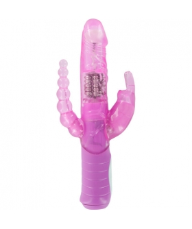 RABBIT DUAL PLEASURE Vibrador doble uso, suave, impermeable y con 7 modos únicos