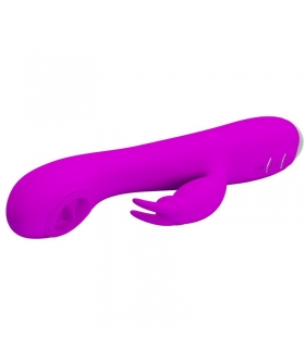 RACHEL VIBRADOR RECARGABLE CON Vibrador violeta con 12 funciones y punta de lengua única