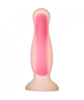 DILDO BRILLANTE ROSA Plug anale in silicone luminescente, perfetto per un piacere a mani libere!