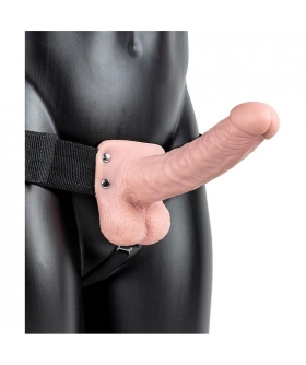 SENSACIONES ROCK 2 Strap-on vibratorio hueco con testículos, grosor y vibración