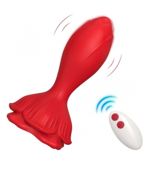 ROSA VIBRADOR PULSATING Vibrador com plug anal para dupla estimulação.