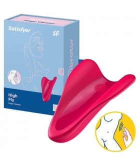 SATISFYER HIGH FLY Vibrador ergonómico, potente, con 12 modos, recargable USB