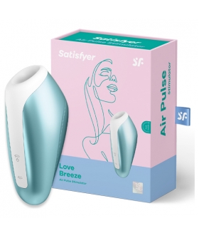 SATISFYER LOVE BREEZE ICE BLUE Estimulador ergonómico con 11 succiones y impermeable IPX7