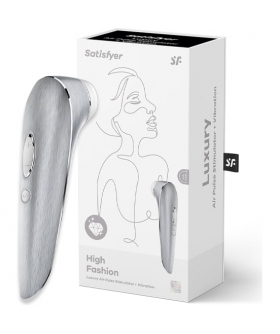 SATISFYER LUXURY Vibrador de lujo en aluminio, ondas de presión y vibración