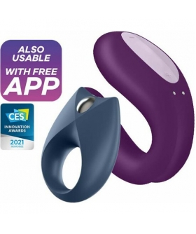 PARTNER BOX 2 Pack erótico para casais: vibrador em U e anel vibrante